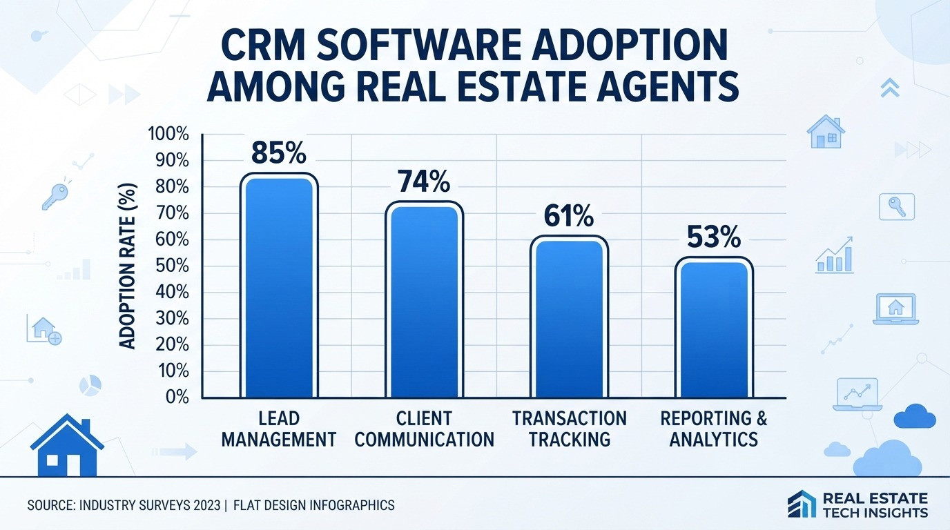 best crm software real estate adoption statistics 2026