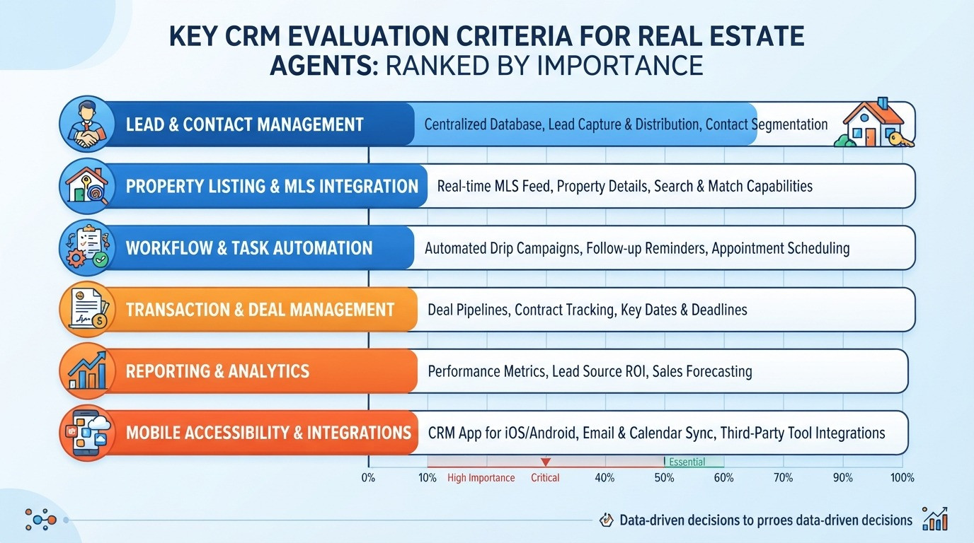 best crm criteria ranked real estate 2026