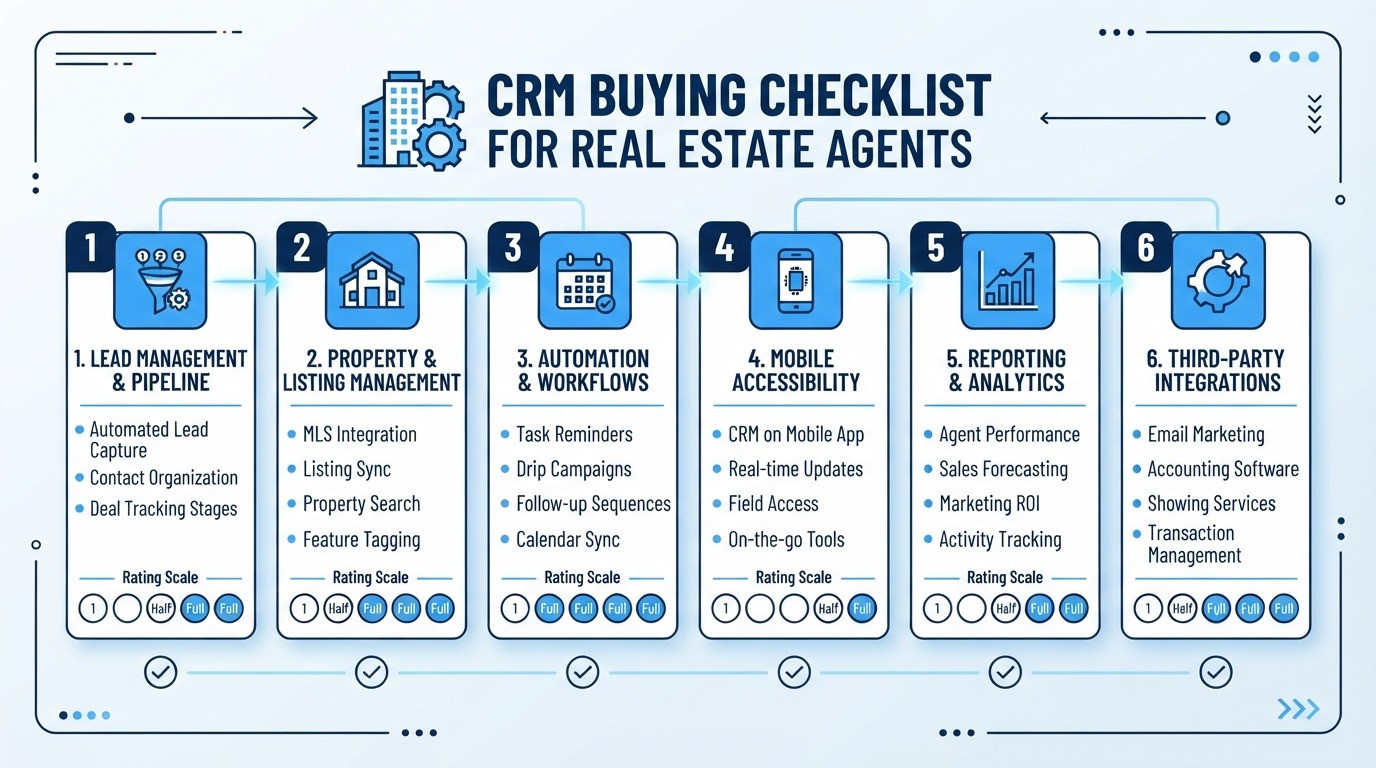 best crm evaluation checklist real estate 2026