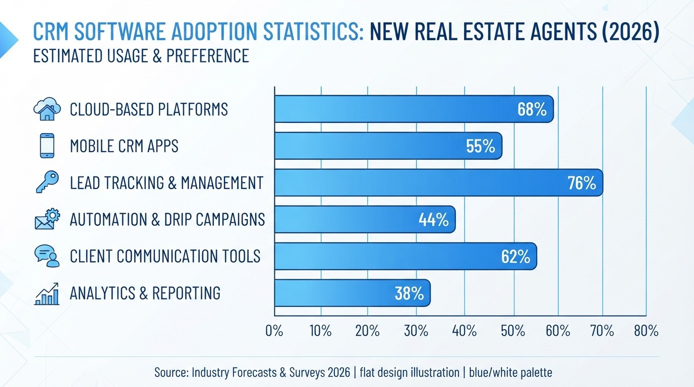 crm management real estate agents statistics 2026