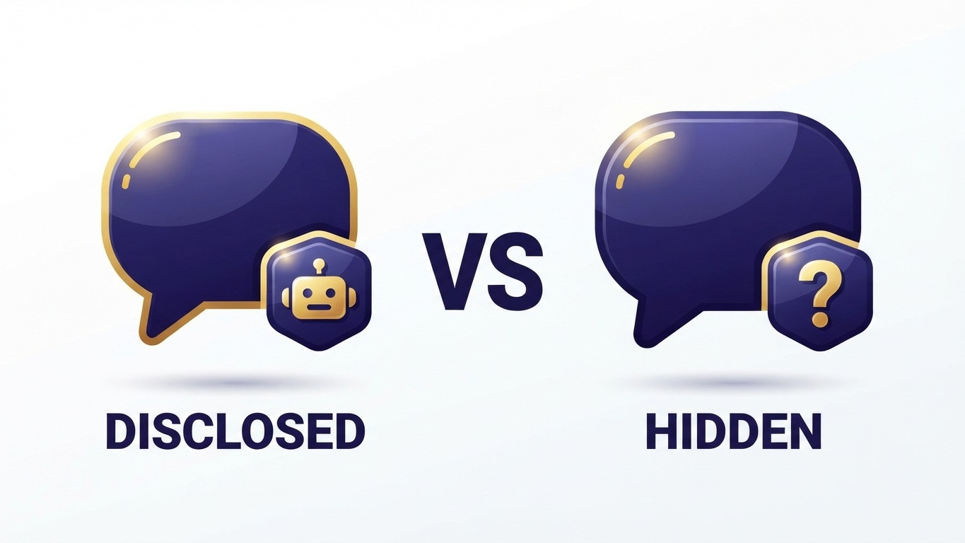 disclosed ai chatbot versus undisclosed chatbot comparison
