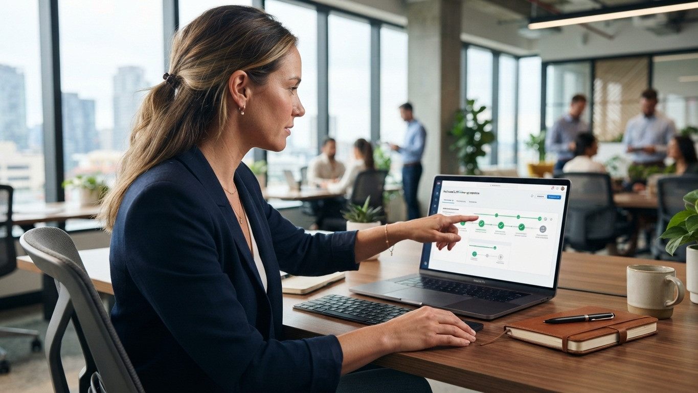agent reviewing crm pipeline automated lead follow-up