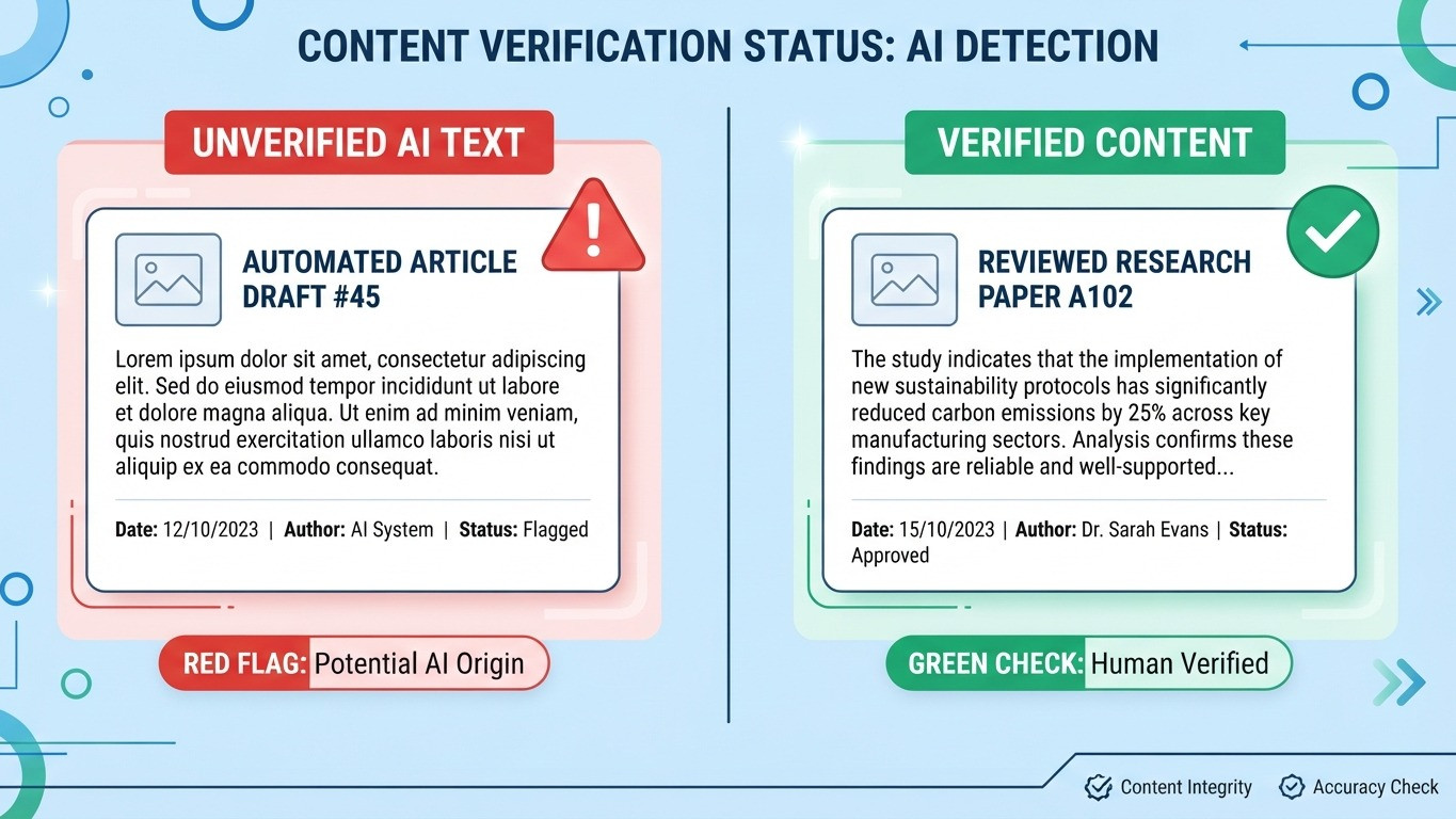 unverified ai listing text versus verified listing content comparison