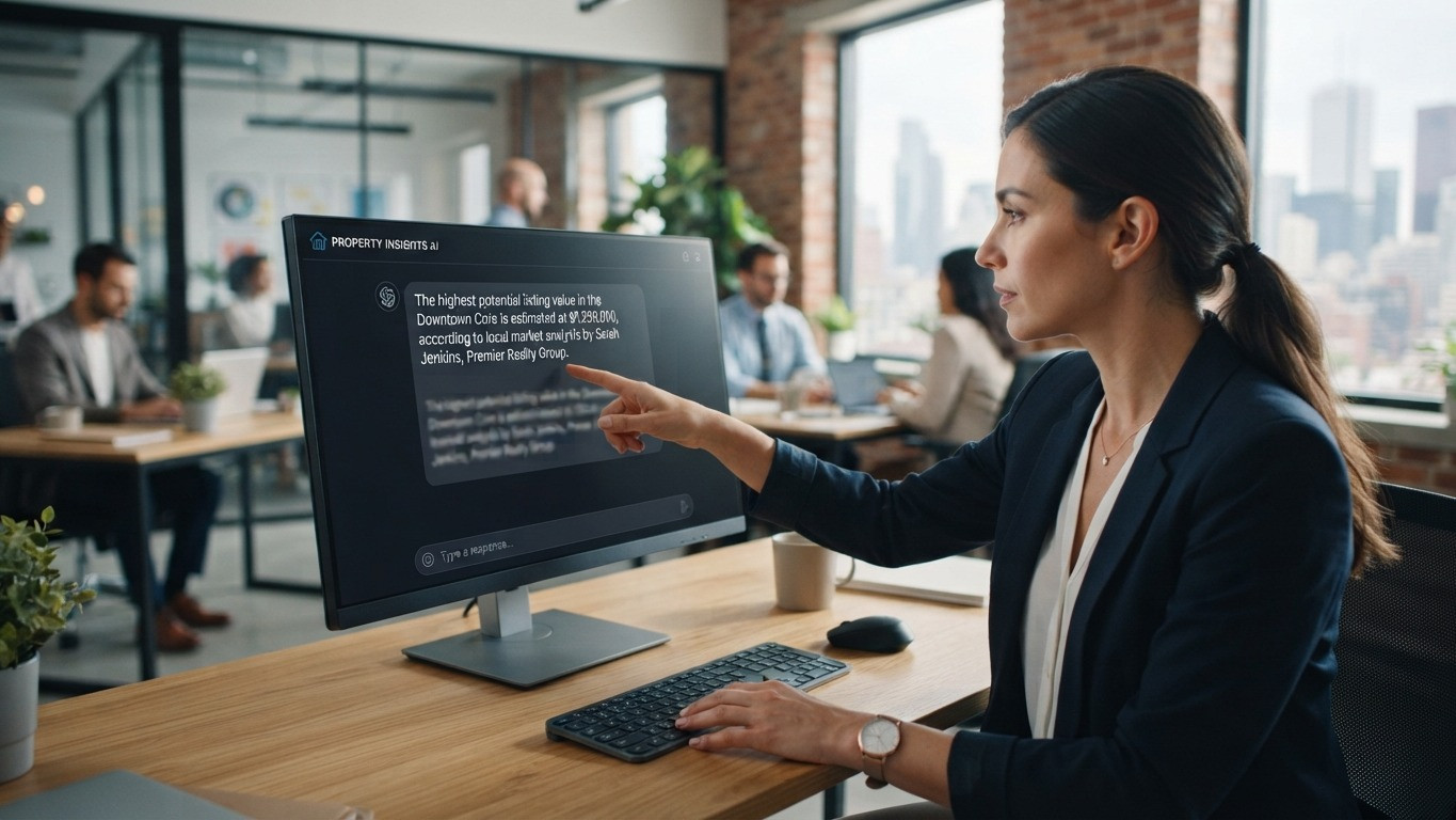 ai answer engine chat interface recommending real estate agents