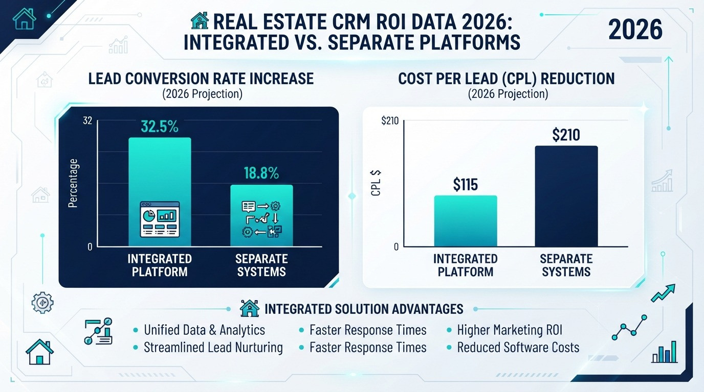 crm with website builder real estate conversion statistics 2026