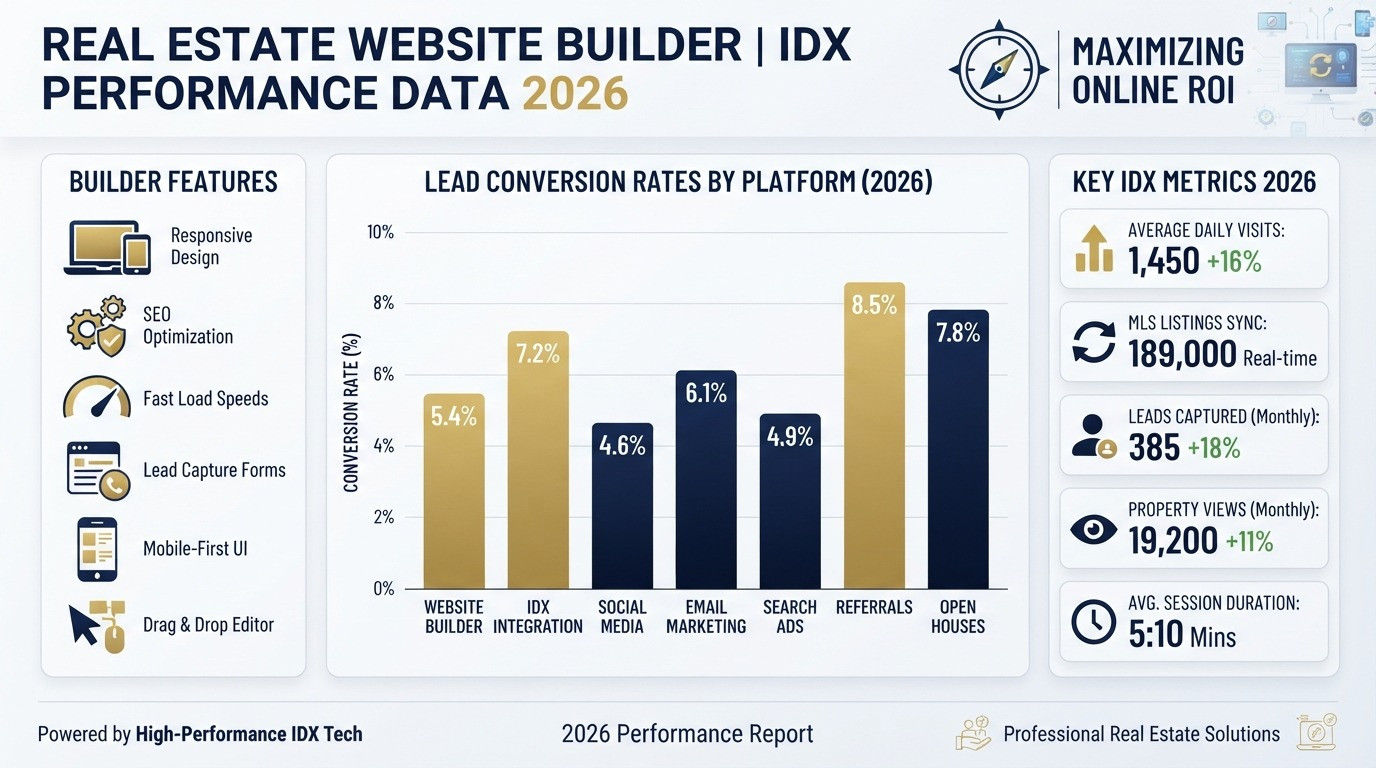 real estate website builder with idx statistics 2026