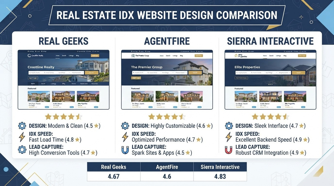 idx real estate websites comparison examples 2026