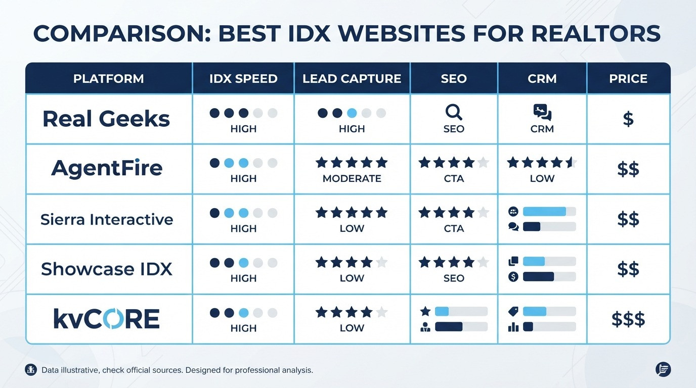 best idx website for realtors platform comparison 2026