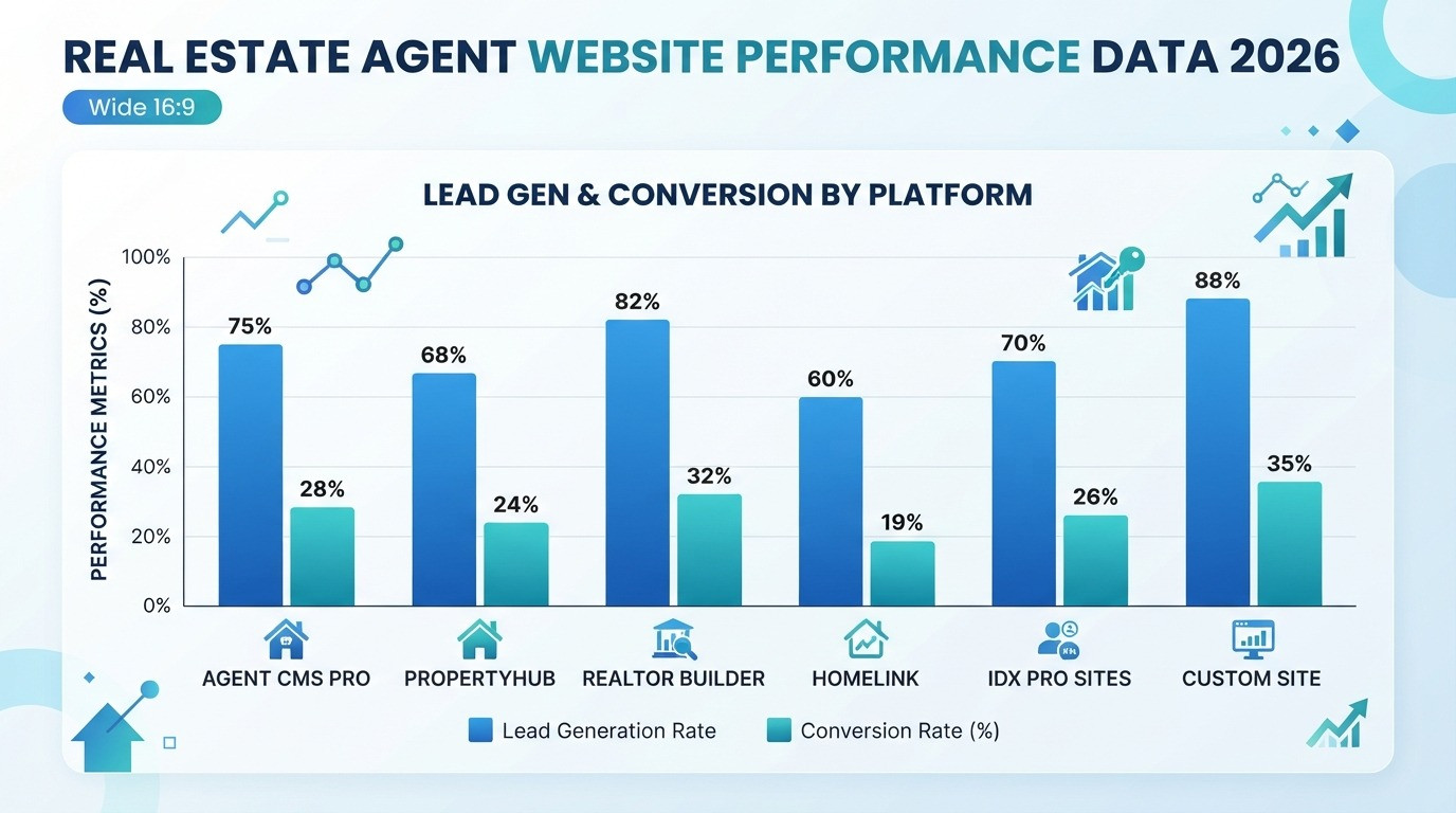 real estate agent website builder performance statistics 2026
