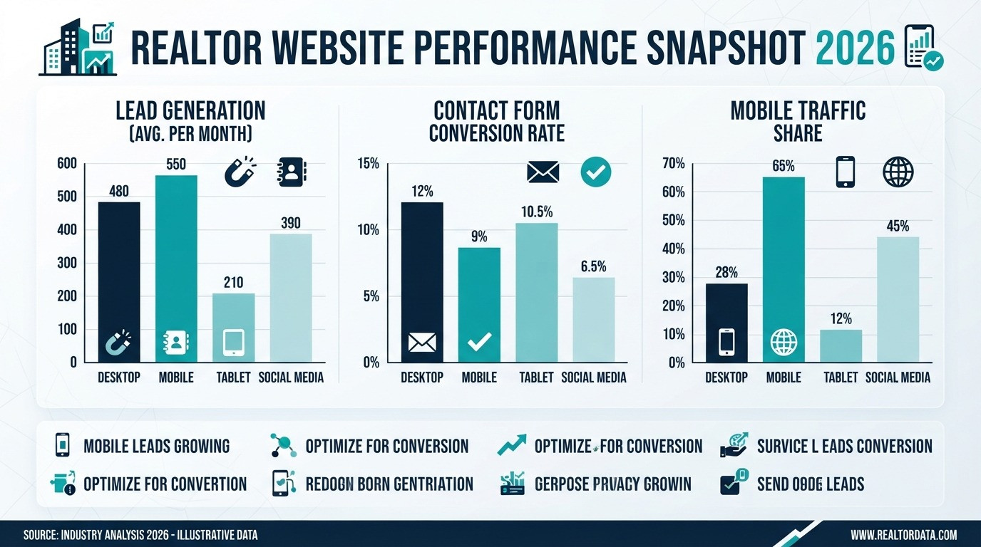 best website builder for realtors performance statistics 2026