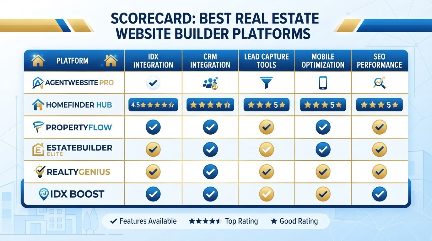 best real estate website builder platform comparison 2026