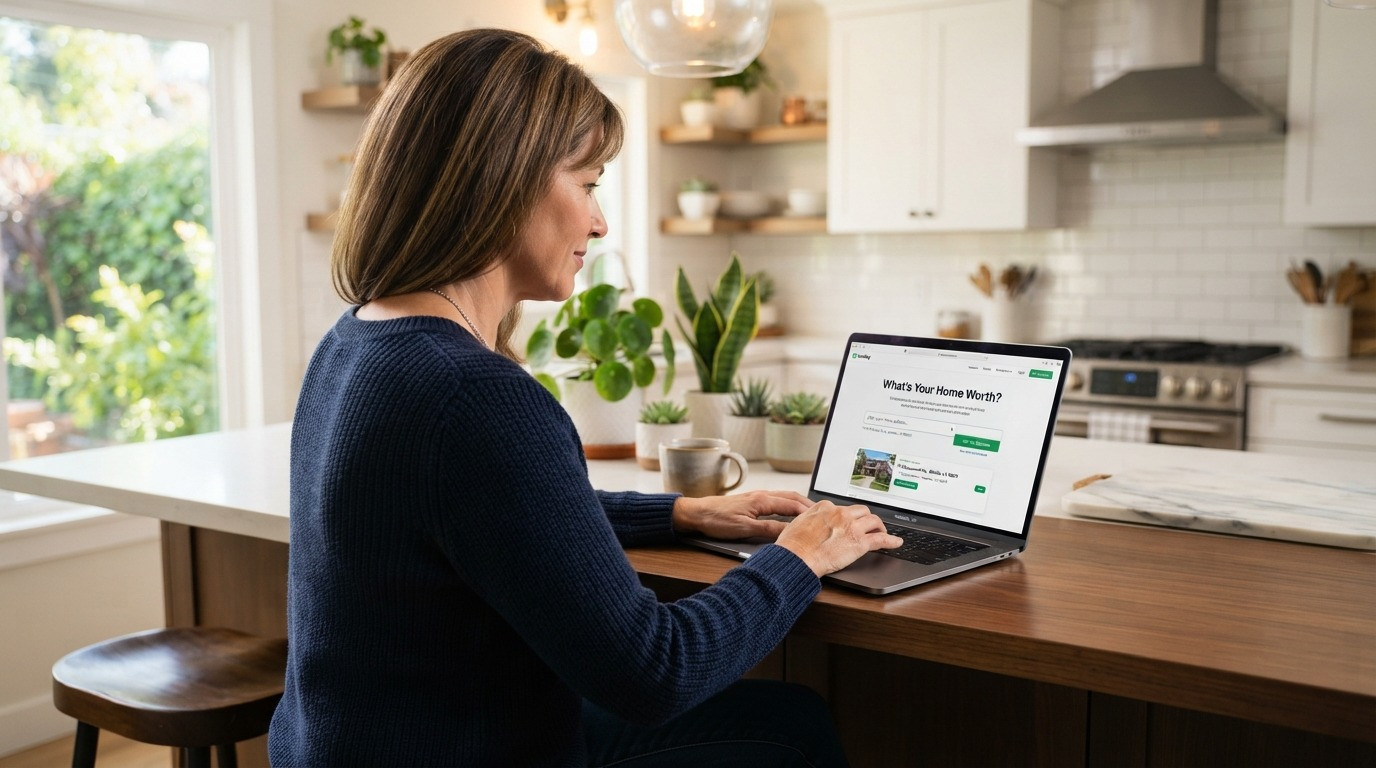 home valuation landing page homeowner entering address 2026