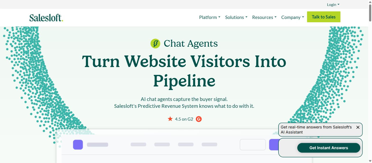 Drift AI chat agent for B2B commercial real estate teams