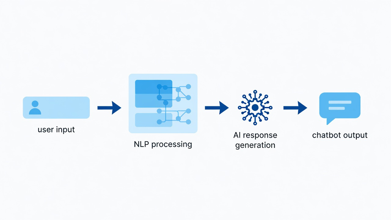 how a conversational chatbot works with NLP and machine learning
