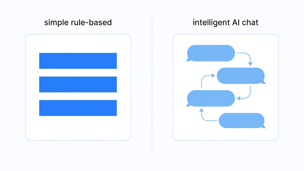 conversational chatbot vs traditional rule-based chatbot comparison