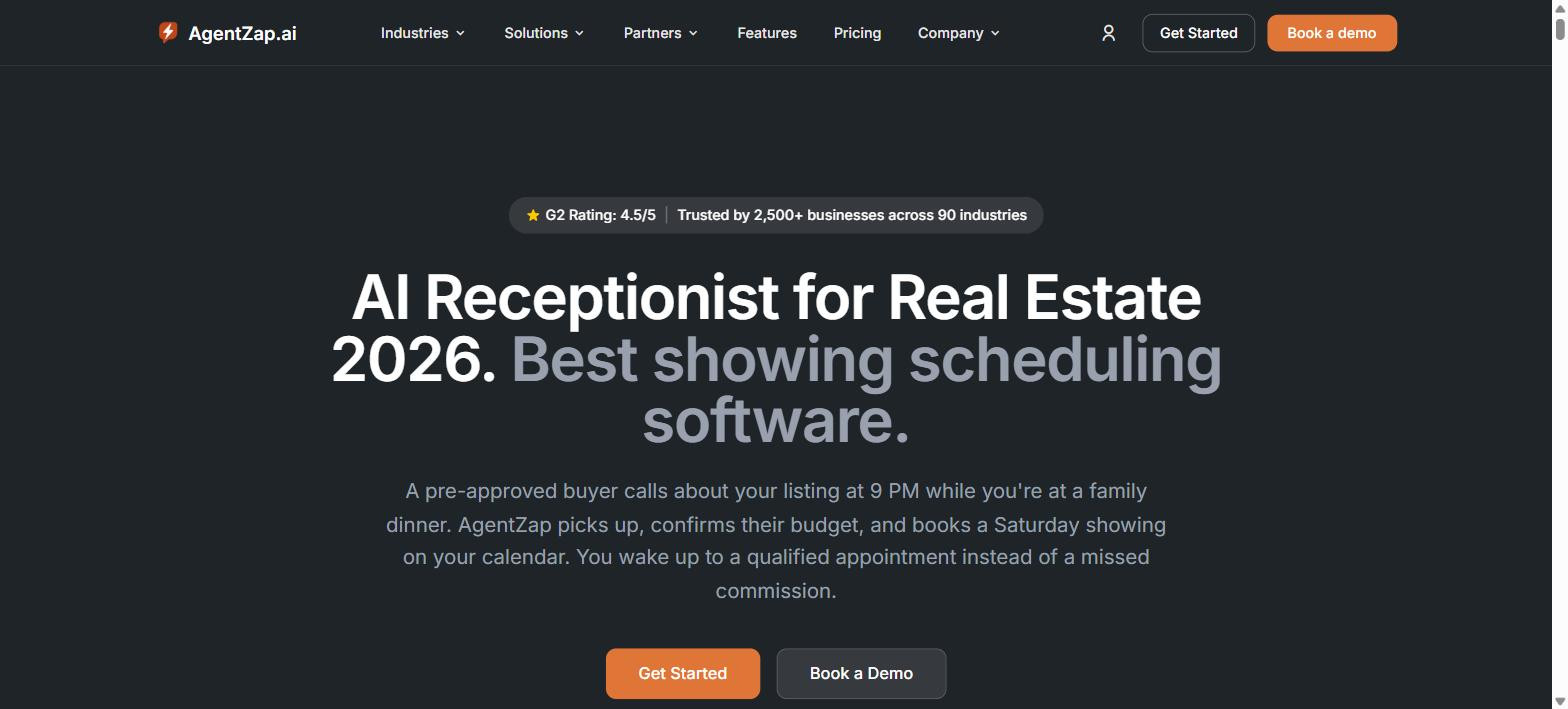 AgentZap AI virtual assistant for real estate appointment scheduling