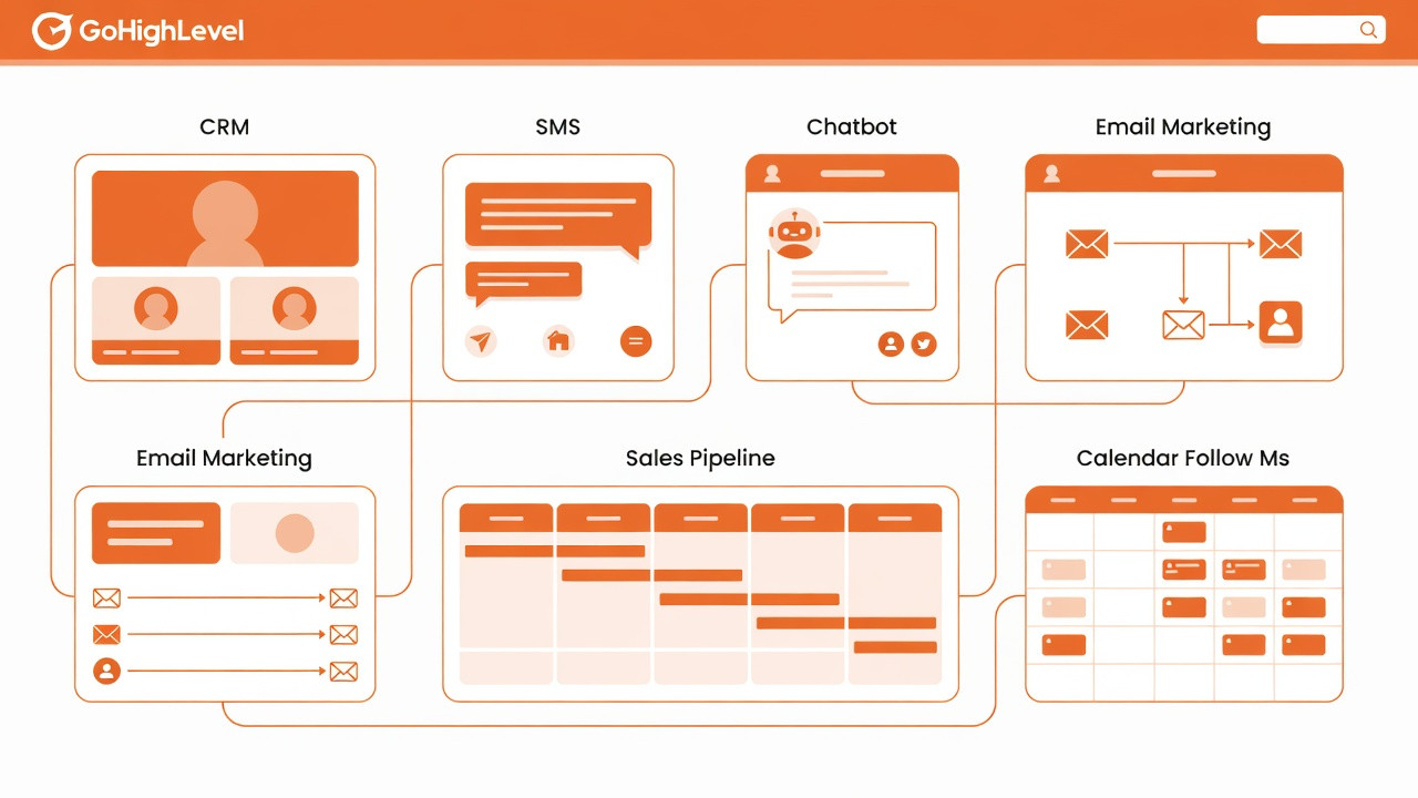 GoHighLevel chatbot features dashboard for real estate teams