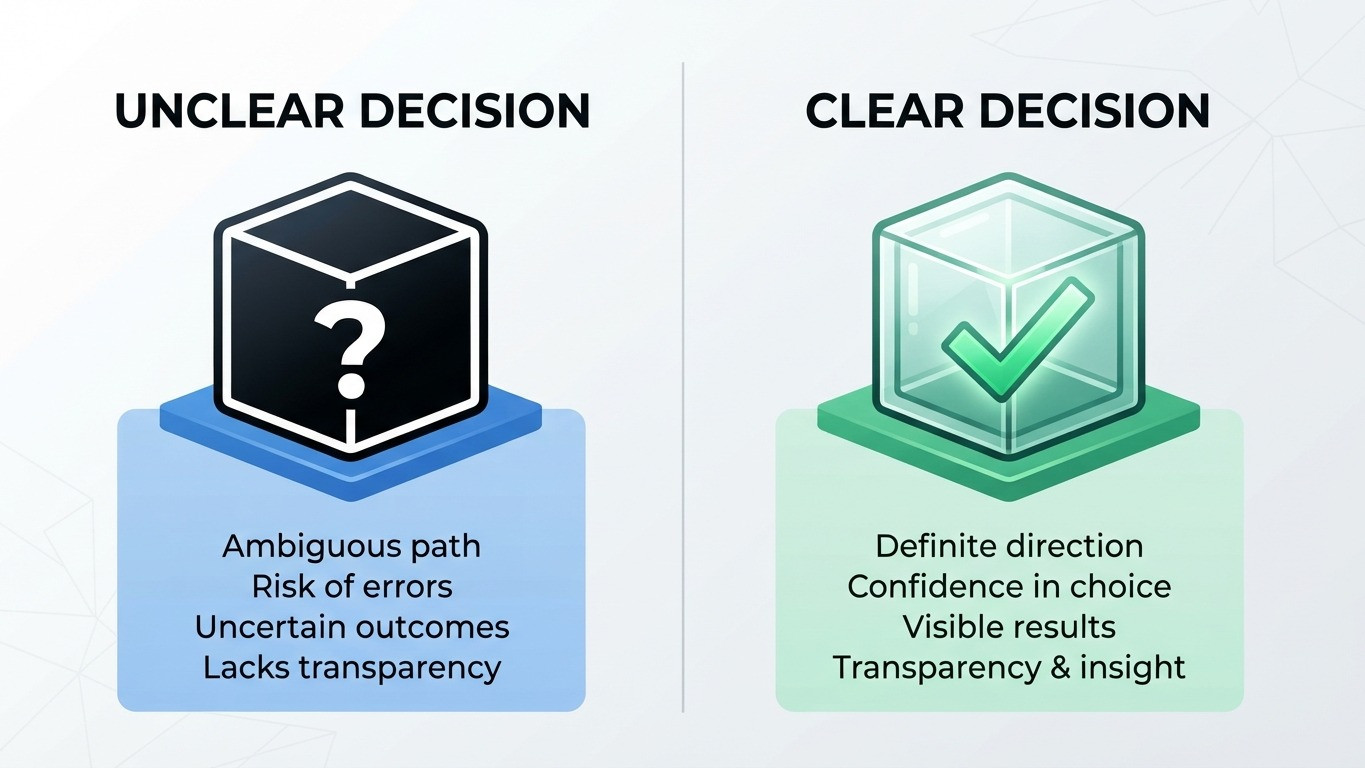 unclear versus transparent ai decision comparison