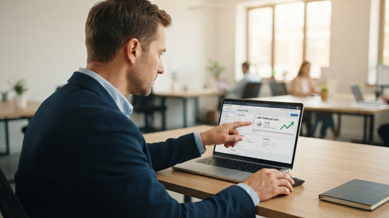 agent reviewing ai scored seller lead in crm dashboard