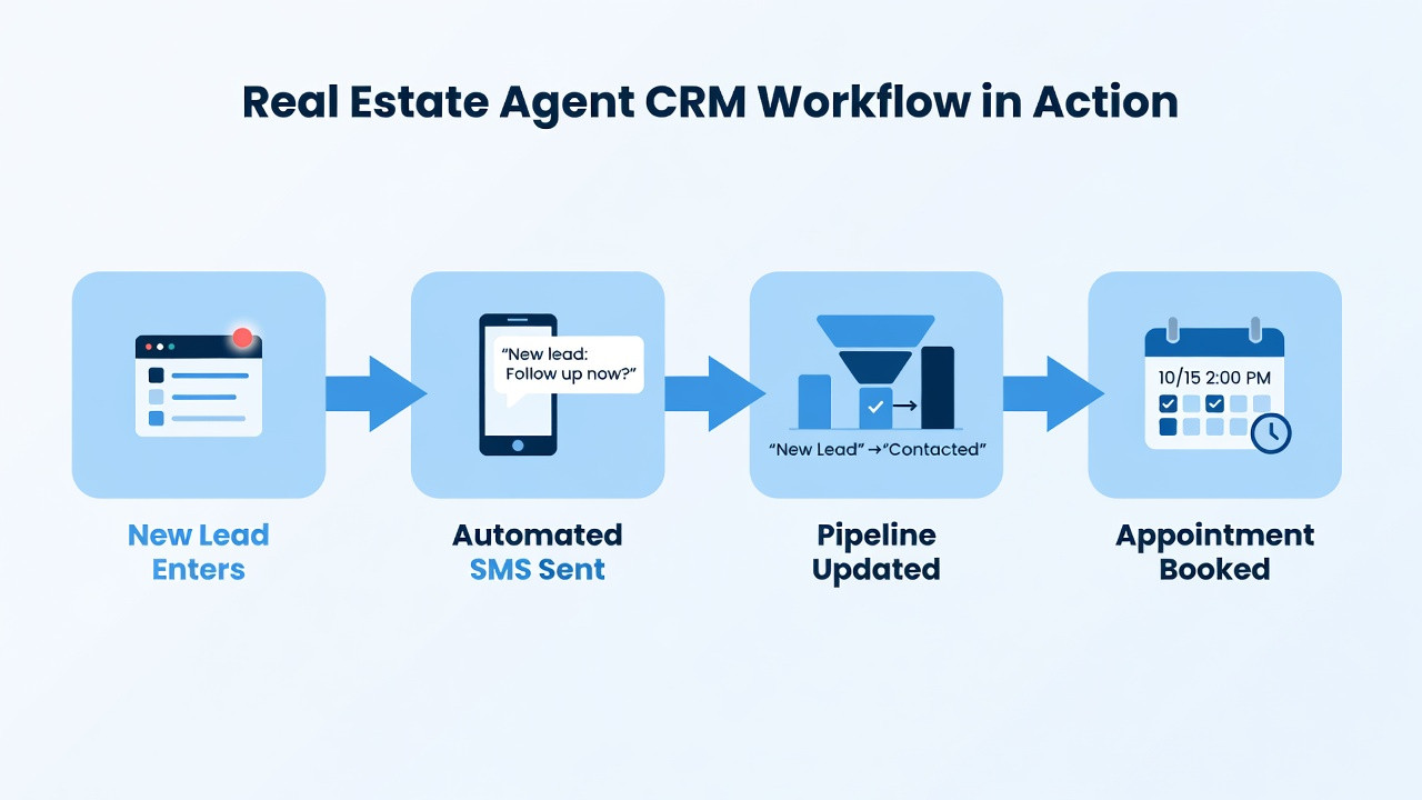 crm for real estate agents workflow lead capture to closing 2026