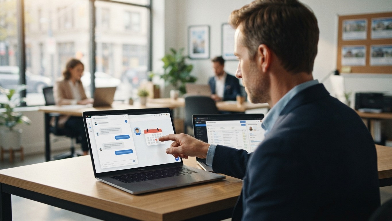 real estate agent working alongside an ai virtual assistant demo