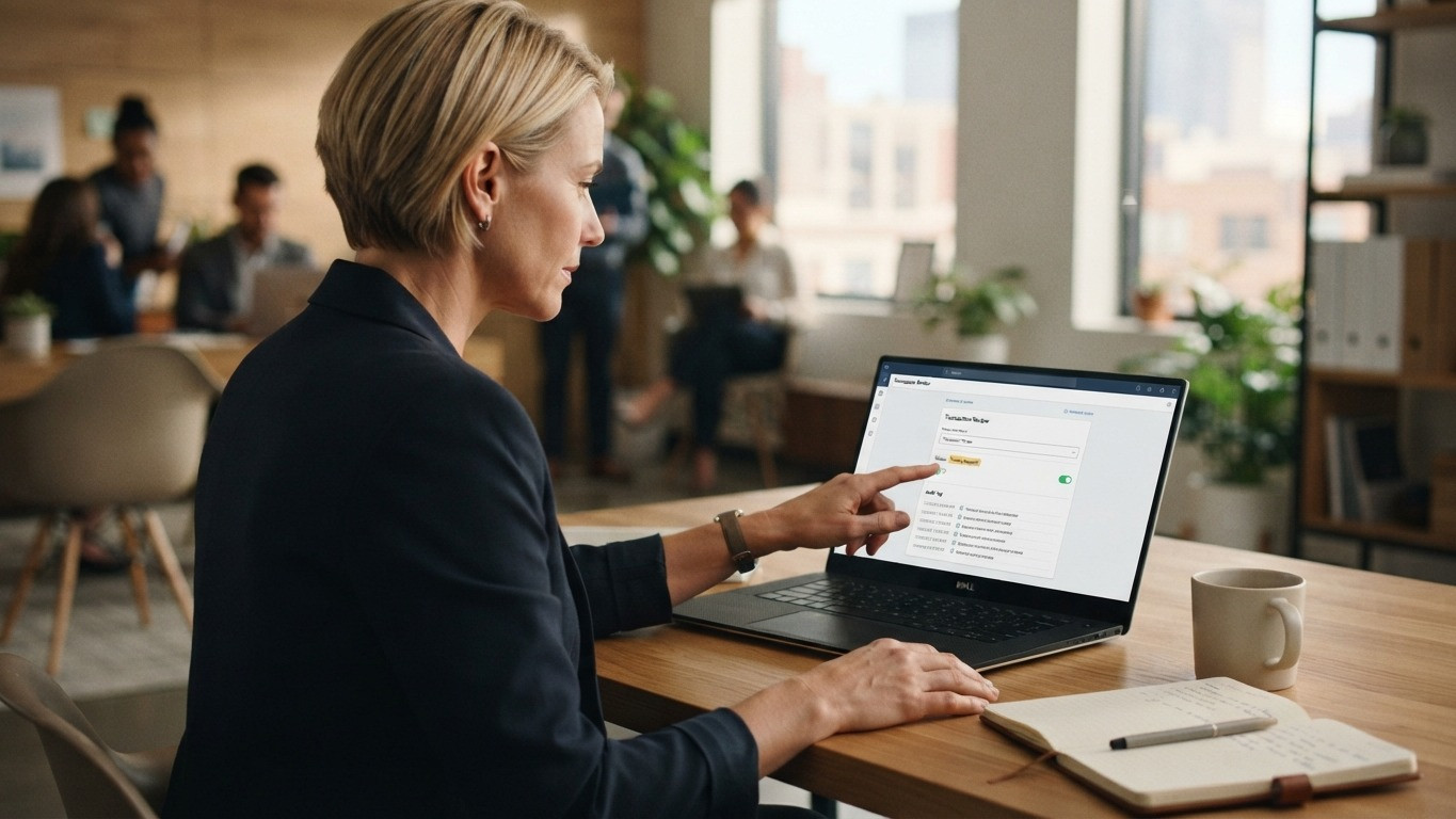broker reviewing agentic ai action log for compliance
