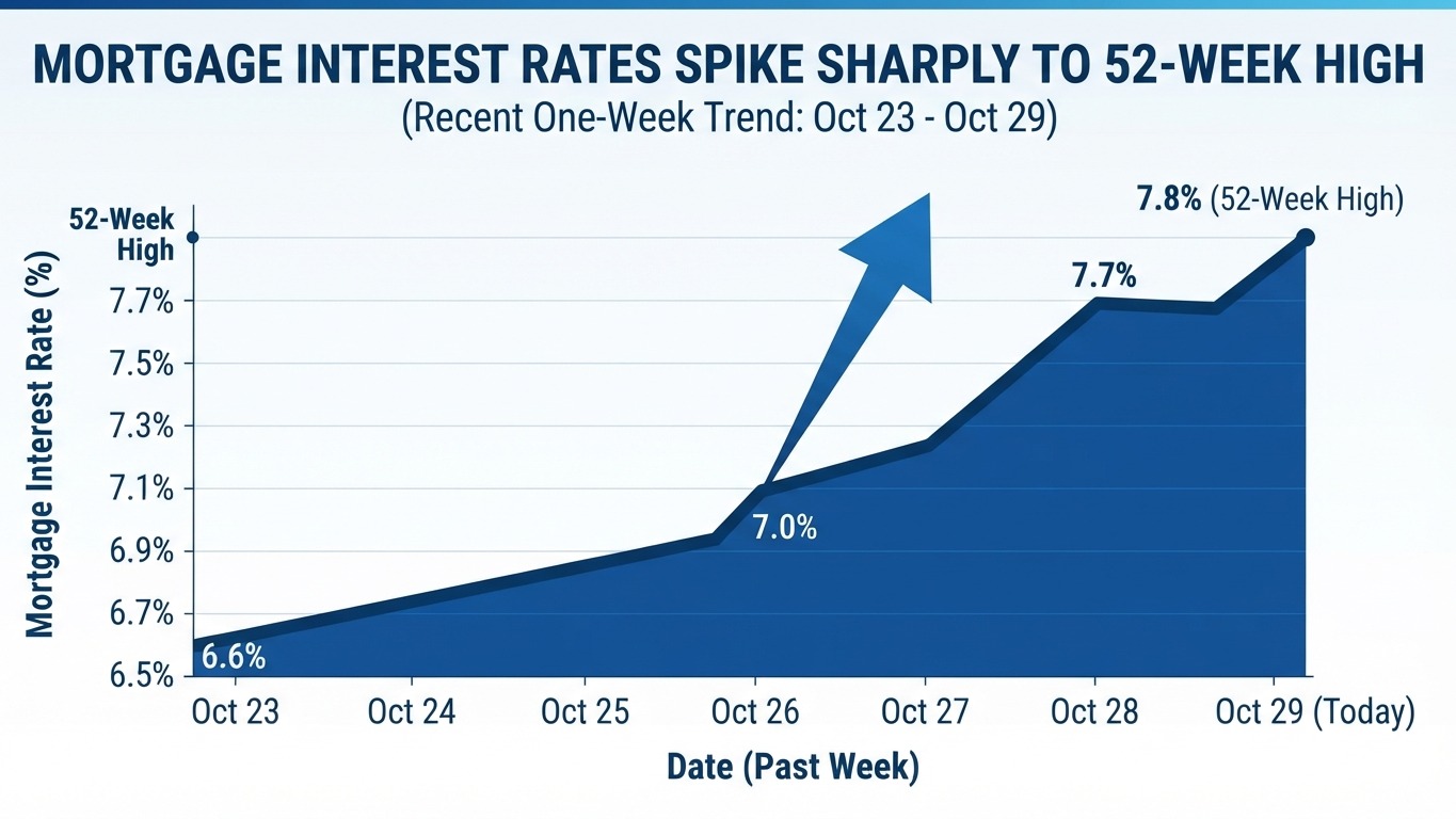 mortgage rate spike real estate agent response statistics chart