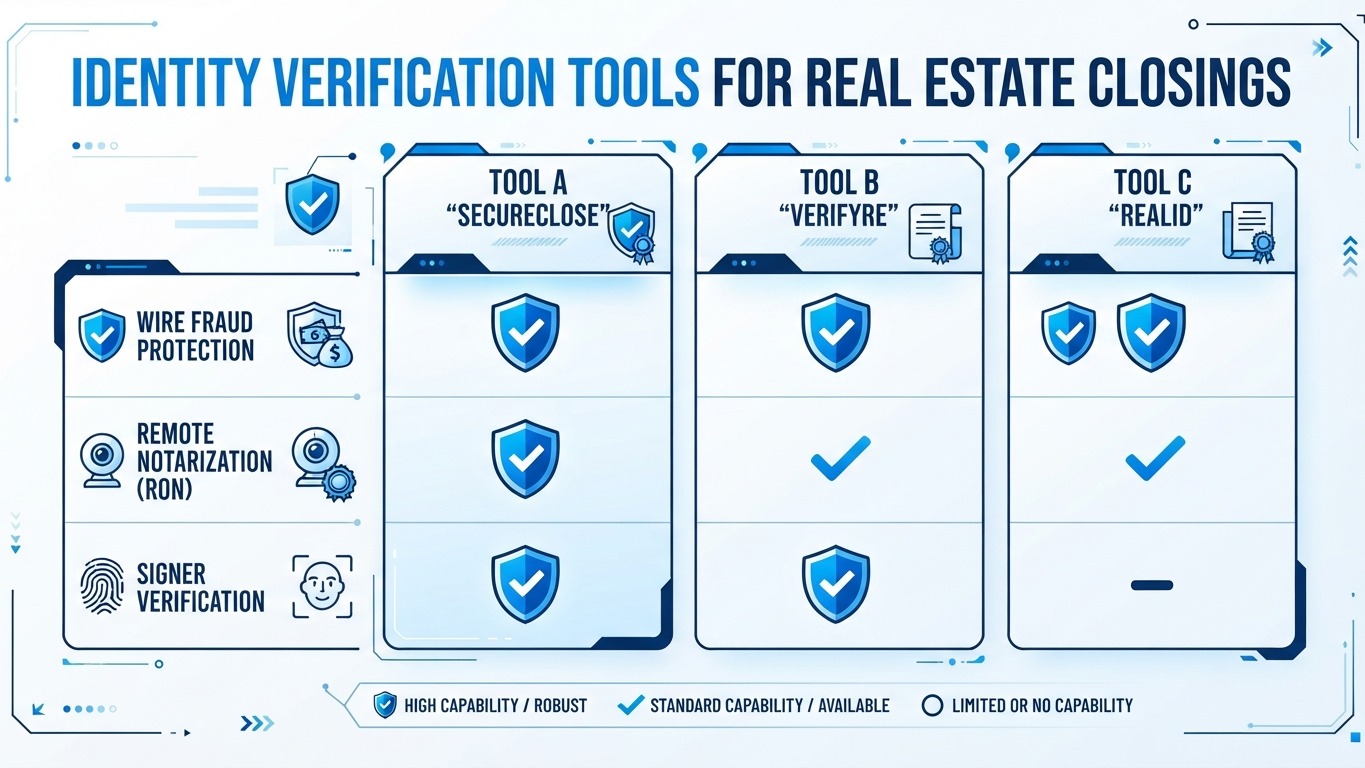 seller impersonation fraud prevention real estate agents comparison chart