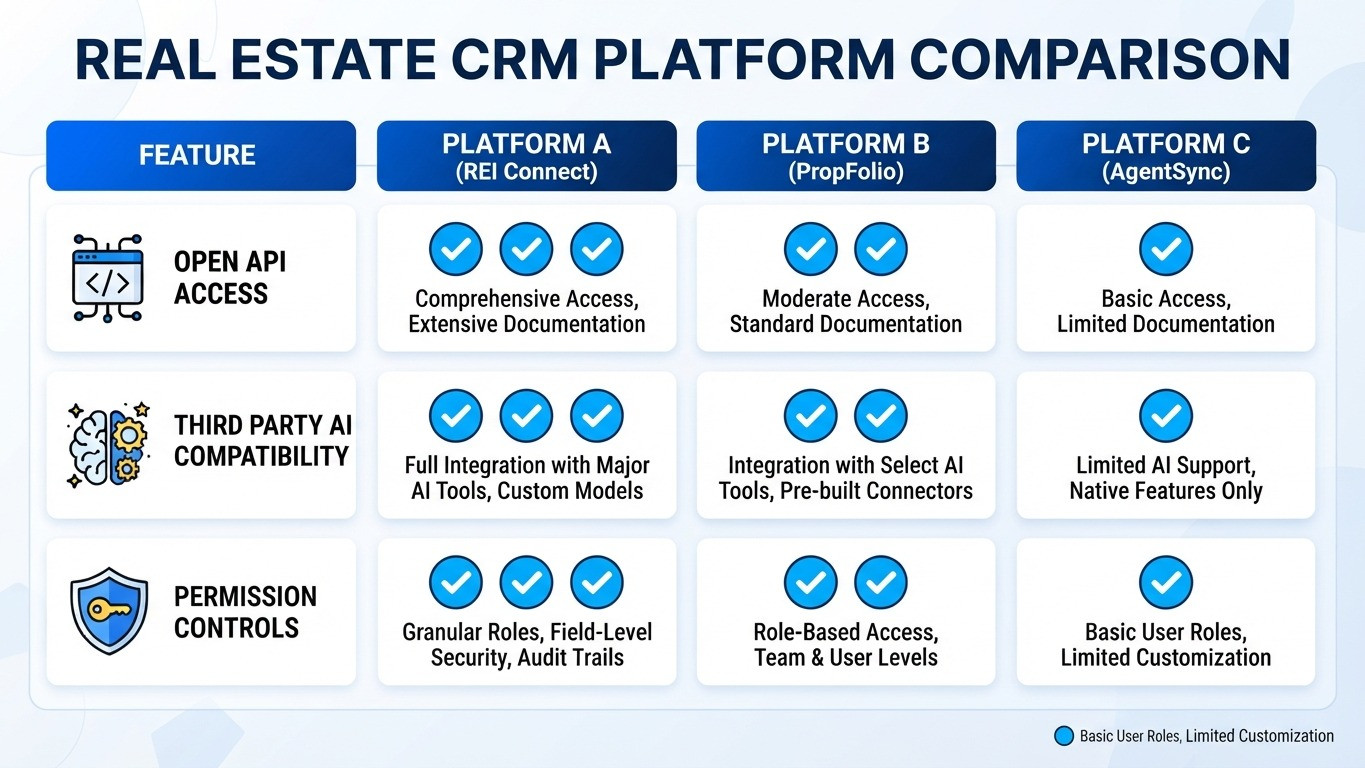 open ai protocol real estate crm brokerages comparison chart