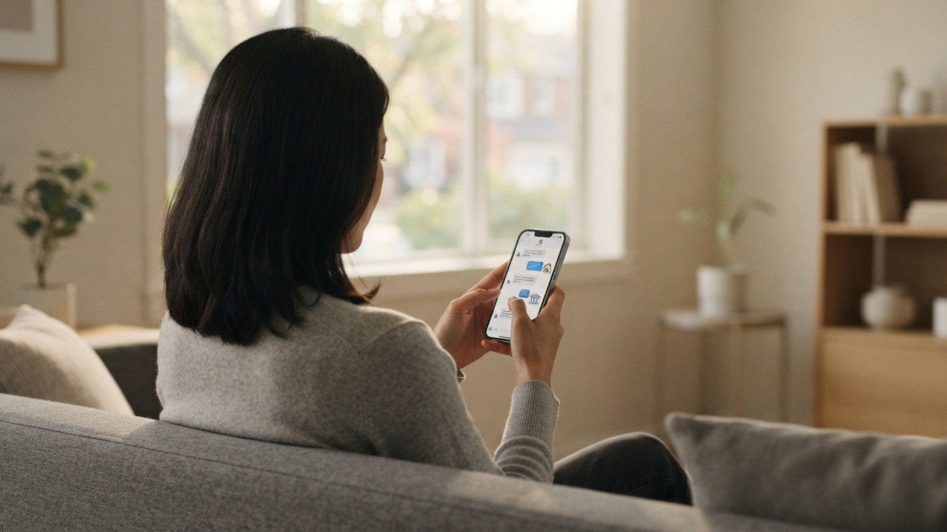 chatgpt app mortgage matchup real estate agent visibility agent checking chatgpt search results on phone