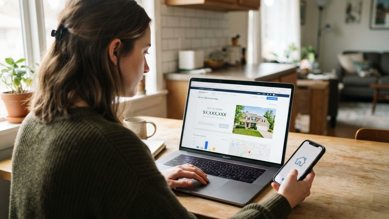 ai home valuation tool real estate agent website hero
