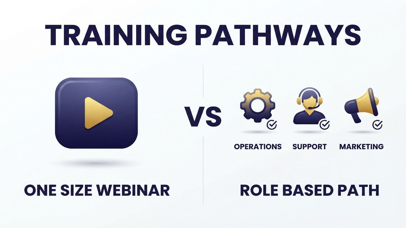 generic onboarding webinar versus role based ai academy comparison
