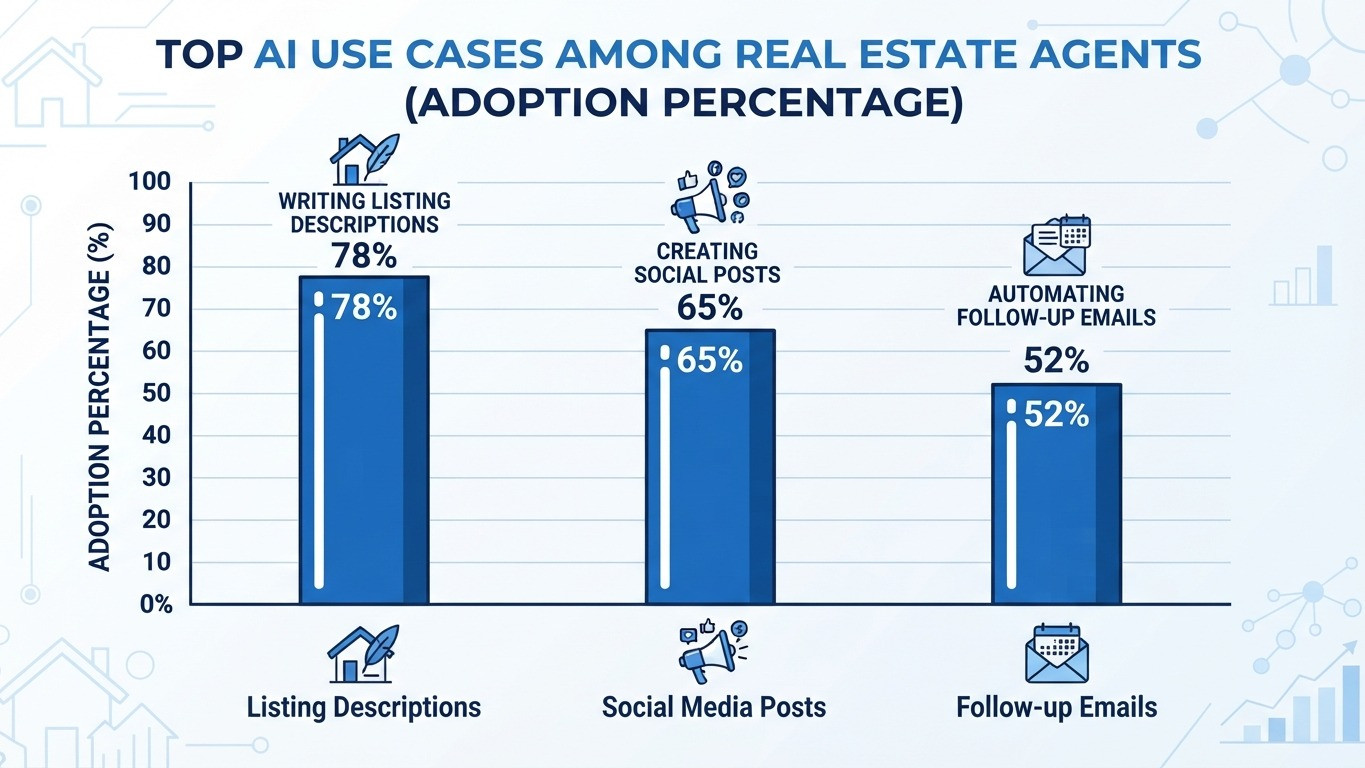 ai powered follow up messages real estate agents statistics infographic