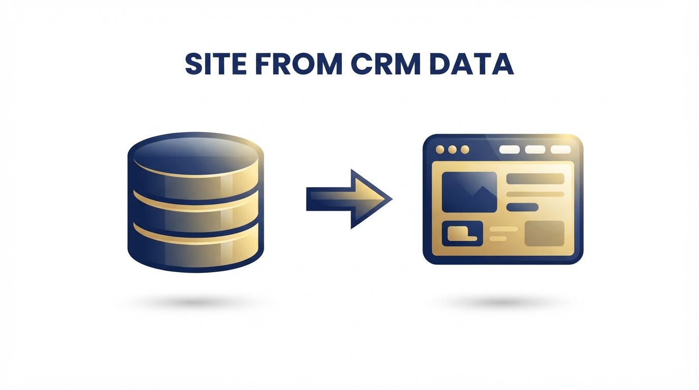 real estate website built from crm data statistics infographic