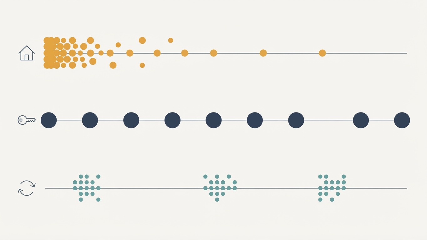 three follow-up cadences for buyer, seller and database leads compared