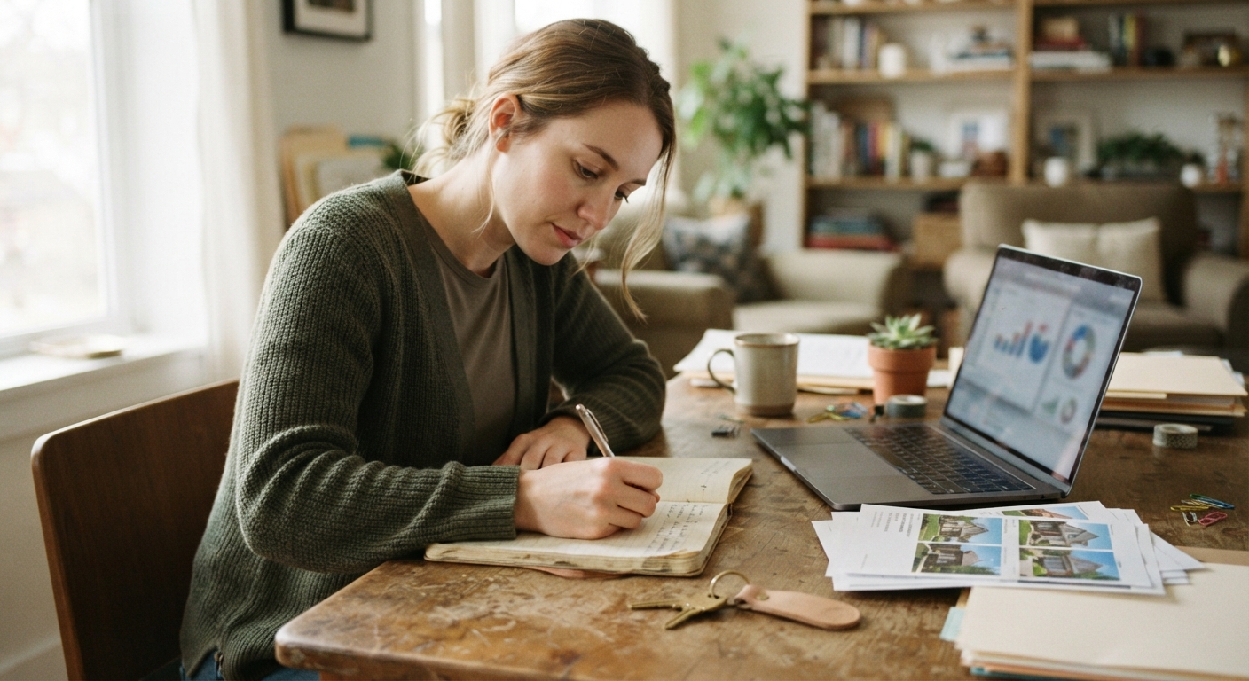 new agent learning what does crm mean in real estate while organizing client notes