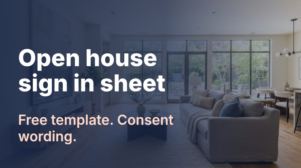 Real Estate Open House Sign In Sheet: Free Template