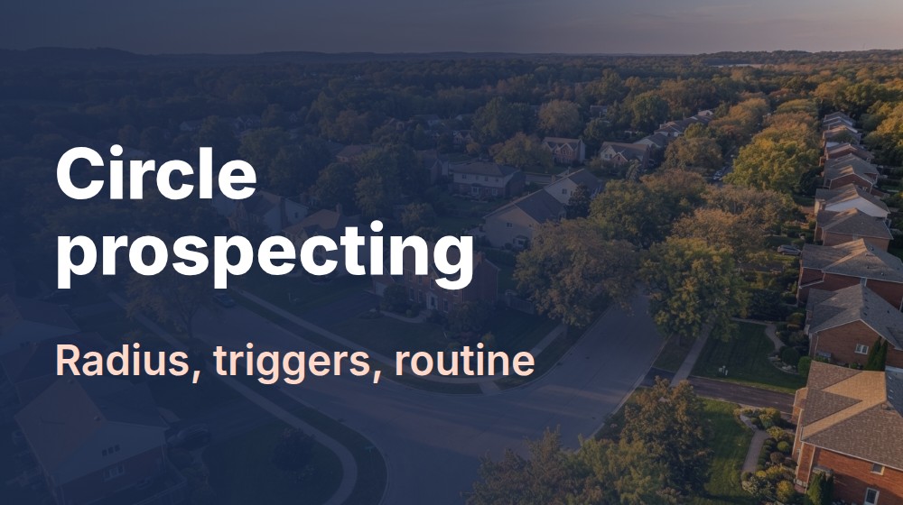 Circle Prospecting: Radius, Triggers and a Weekly Routine