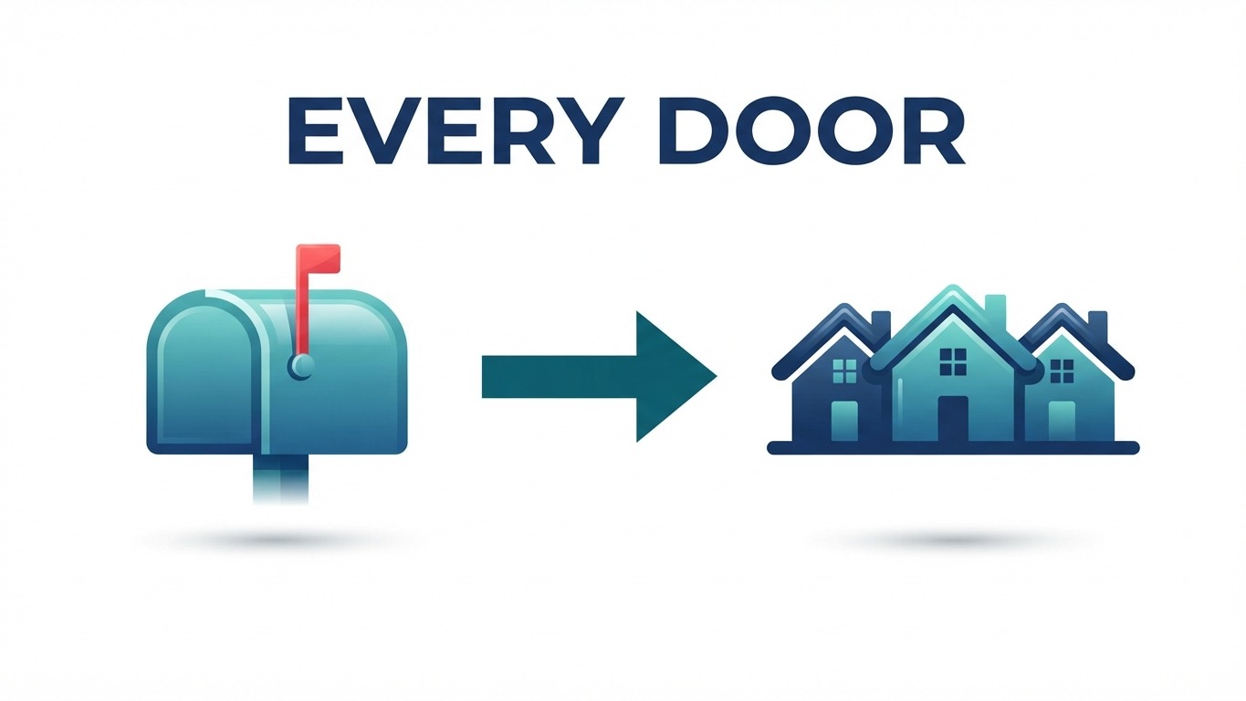 postcards real estate every door direct mail infographic