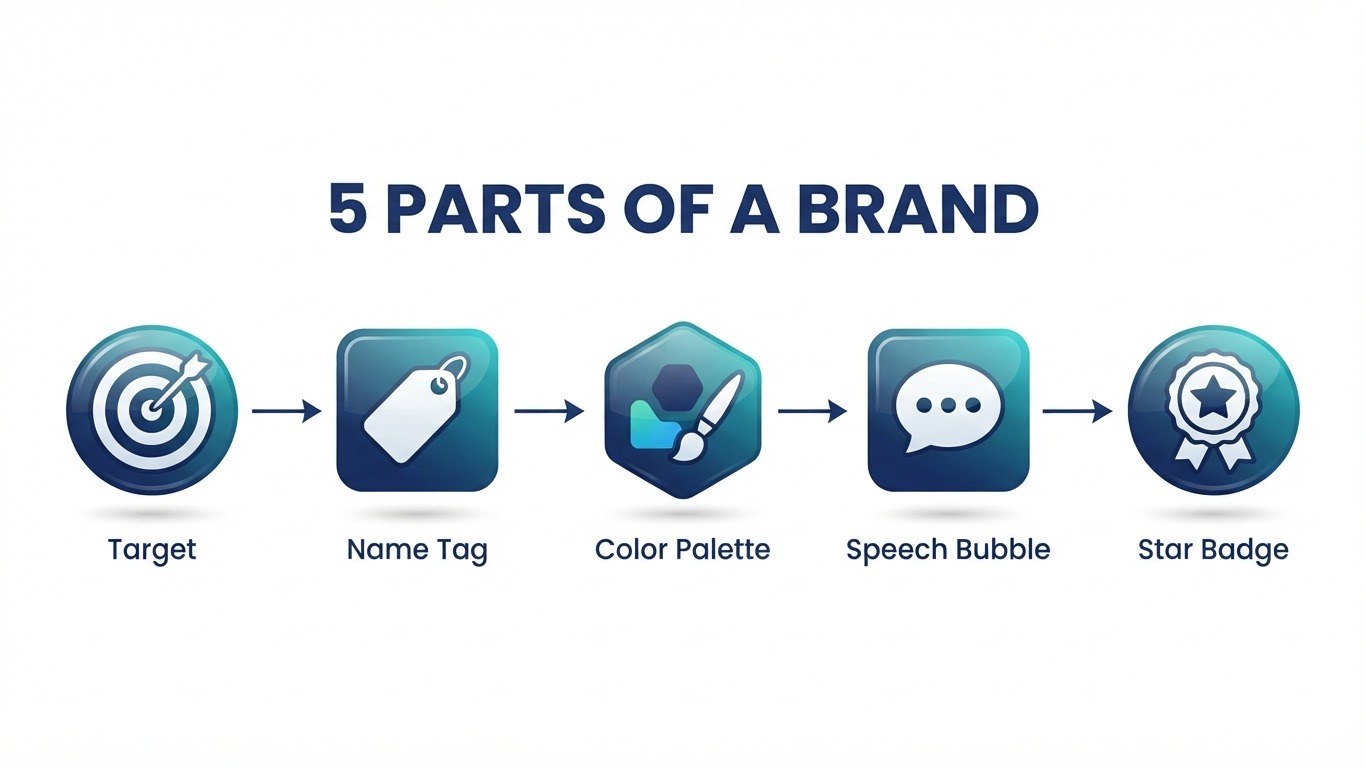 real estate branding five parts infographic